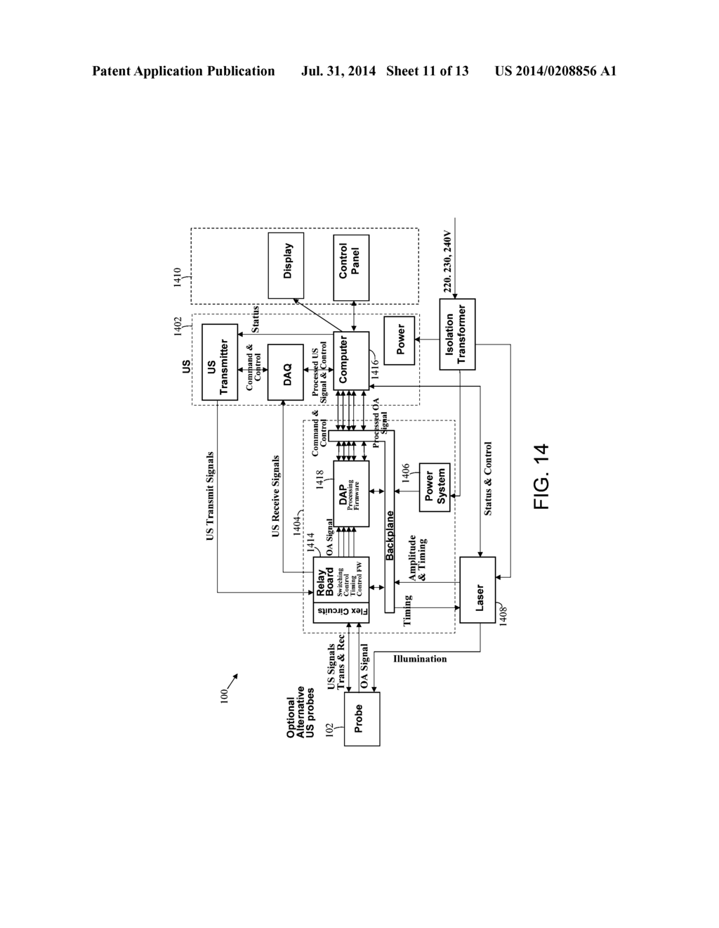 SYSTEM AND METHOD FOR ADJUSTING THE LIGHT OUTPUT OF AN OPTOACOUSTIC     IMAGING SYSTEM - diagram, schematic, and image 12