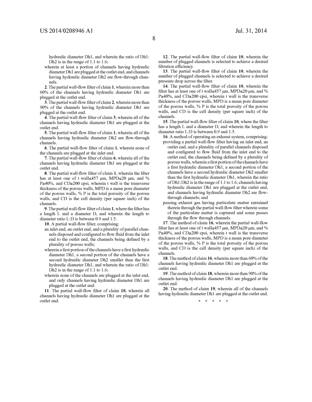 PARTIAL WALL-FLOW FILTER AND METHOD - diagram, schematic, and image 16