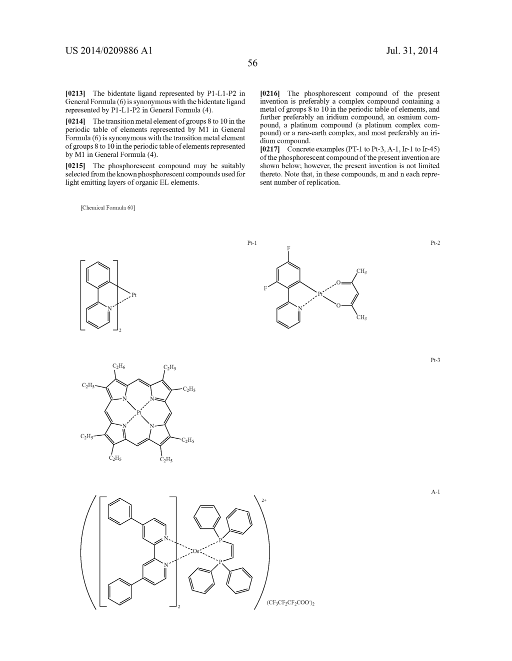 ORGANIC ELECTROLUMINESCENCE ELEMENT, ILLUMINATION DEVICE AND DISPLAY     DEVICE - diagram, schematic, and image 59