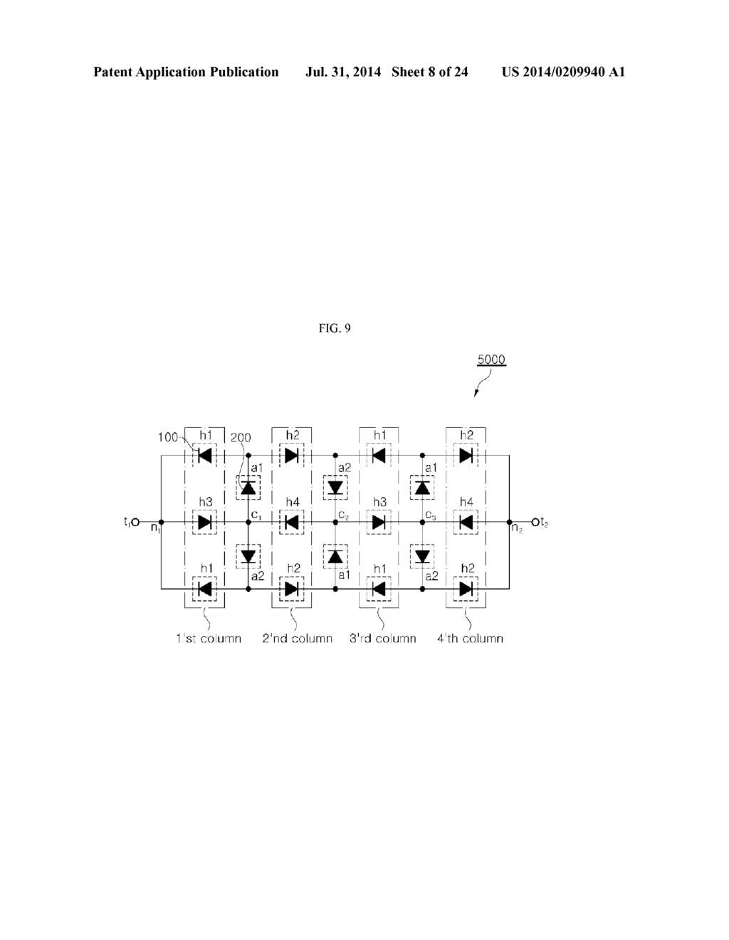 LIGHT EMITTING DEVICE HAVING A PLURALITY OF LIGHT EMITTING CELLS - diagram, schematic, and image 09