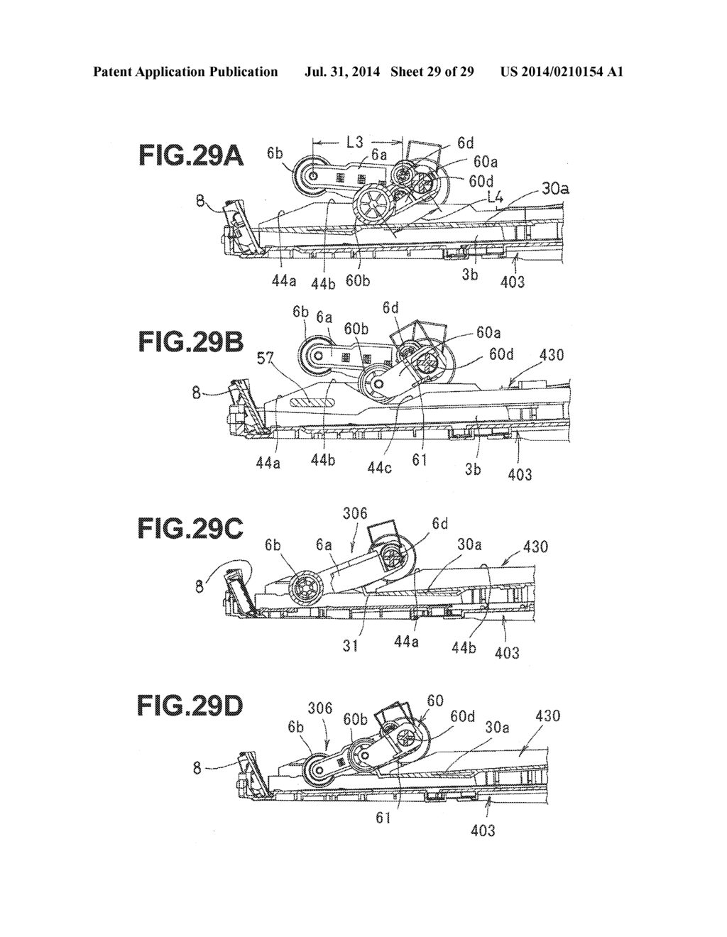 SHEET FEED DEVICE AND IMAGE RECORDING APPARATUS HAVING SUCH SHEET FEED     DEVICE - diagram, schematic, and image 30