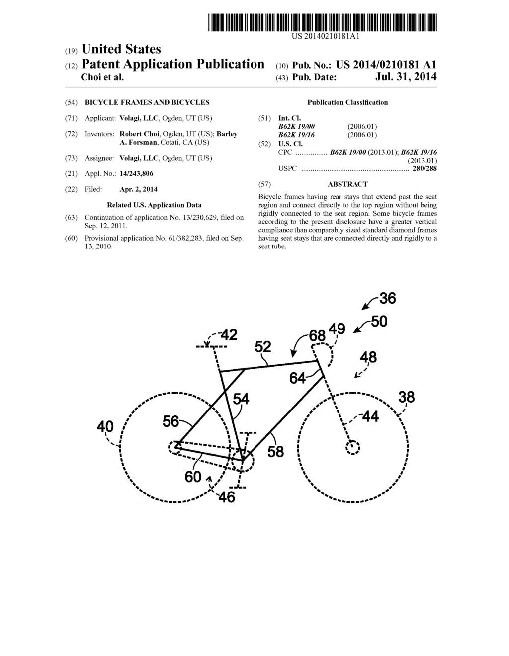 BICYCLE FRAMES AND BICYCLES - diagram, schematic, and image 01