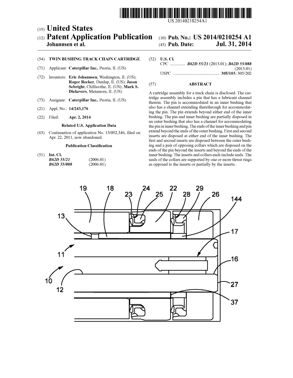 TWIN BUSHING TRACK CHAIN CARTRIDGE - diagram, schematic, and image 01