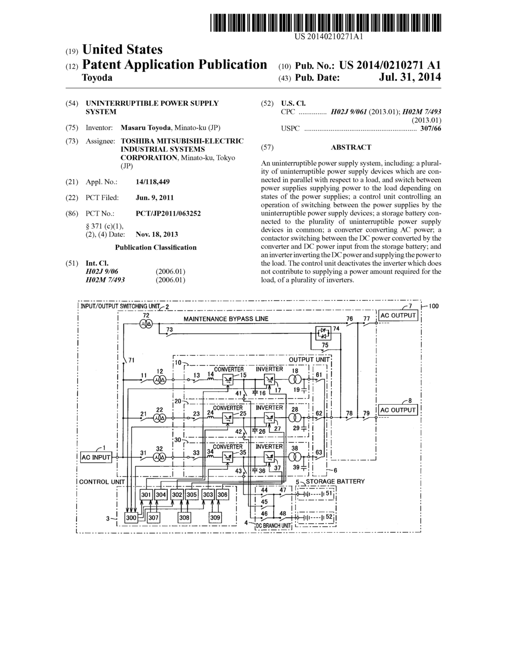 UNINTERRUPTIBLE POWER SUPPLY SYSTEM - diagram, schematic, and image 01