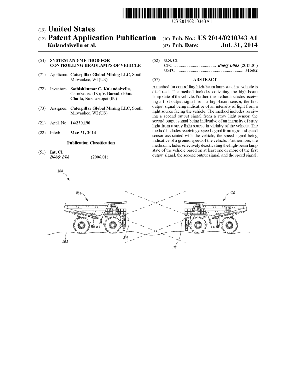 SYSTEM AND METHOD FOR CONTROLLING HEADLAMPS OF VEHICLE - diagram, schematic, and image 01