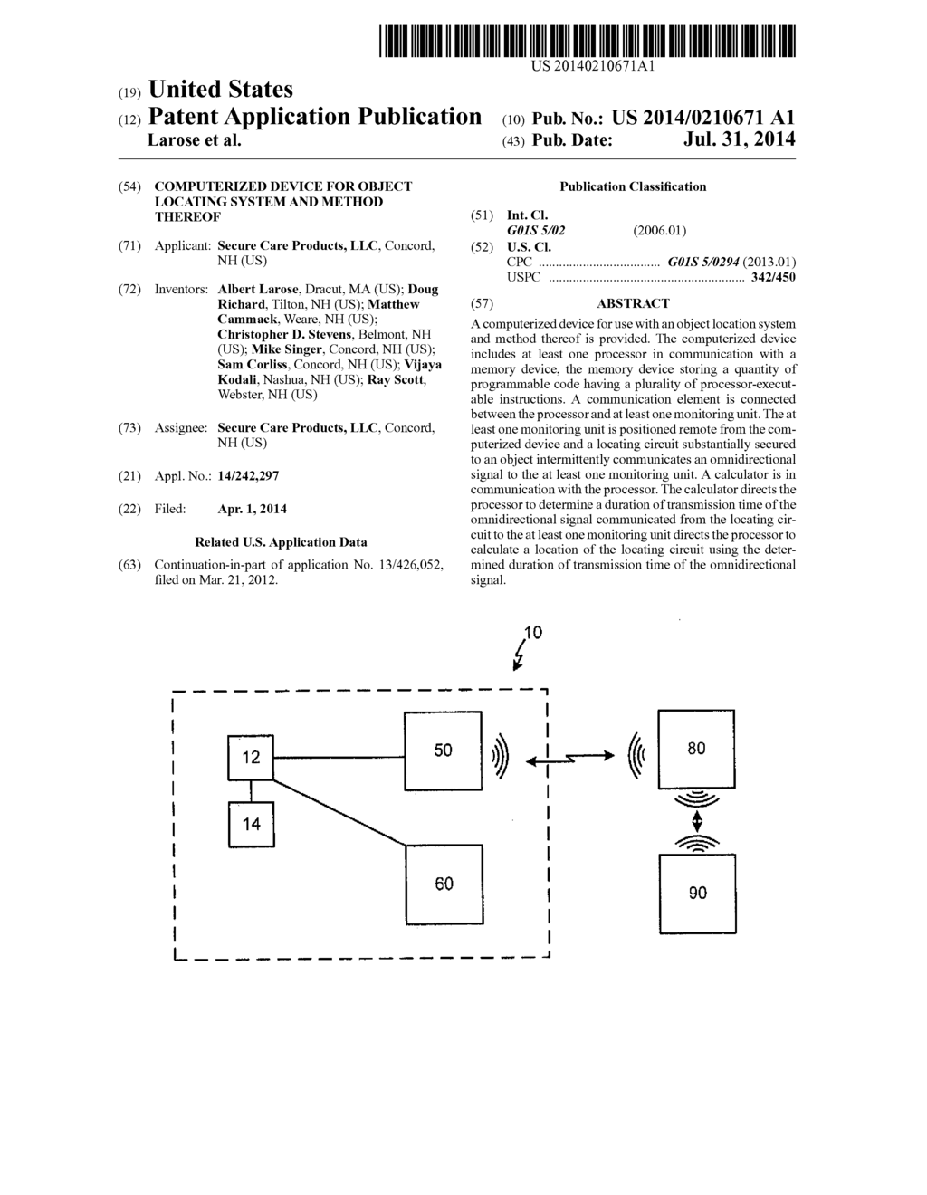 Computerized Device for Object Locating System and Method Thereof - diagram, schematic, and image 01