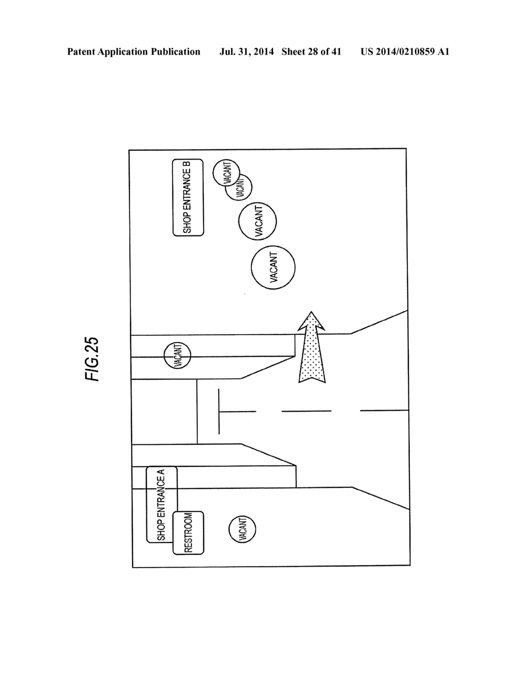 INFORMATION PROCESSING APPARATUS, INFORMATION PROCESSING METHOD AND     PROGRAM, INFORMATION PROCESSING APPARATUS, VACANT SPACE GUIDANCE SYSTEM,     VACANT SPACE GUIDANCE METHOD AND PROGRAM, IMAGE DISPLAY SYSTEM, IMAGE     DISPLAY METHOD AND PROGRAM - diagram, schematic, and image 29