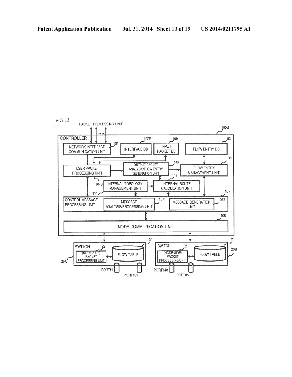 COMMUNICATION SYSTEM, CONTROL DEVICE, NODE, NODE CONTROL METHOD, AND     PROGRAM - diagram, schematic, and image 14