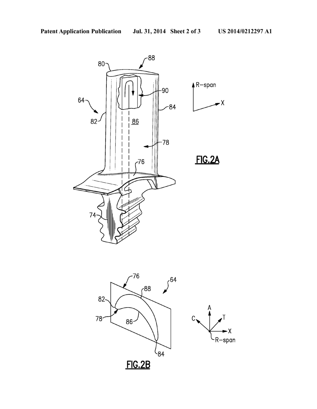 GAS TURBINE ENGINE SERPENTINE COOLING PASSAGE WITH CHEVRONS - diagram, schematic, and image 03