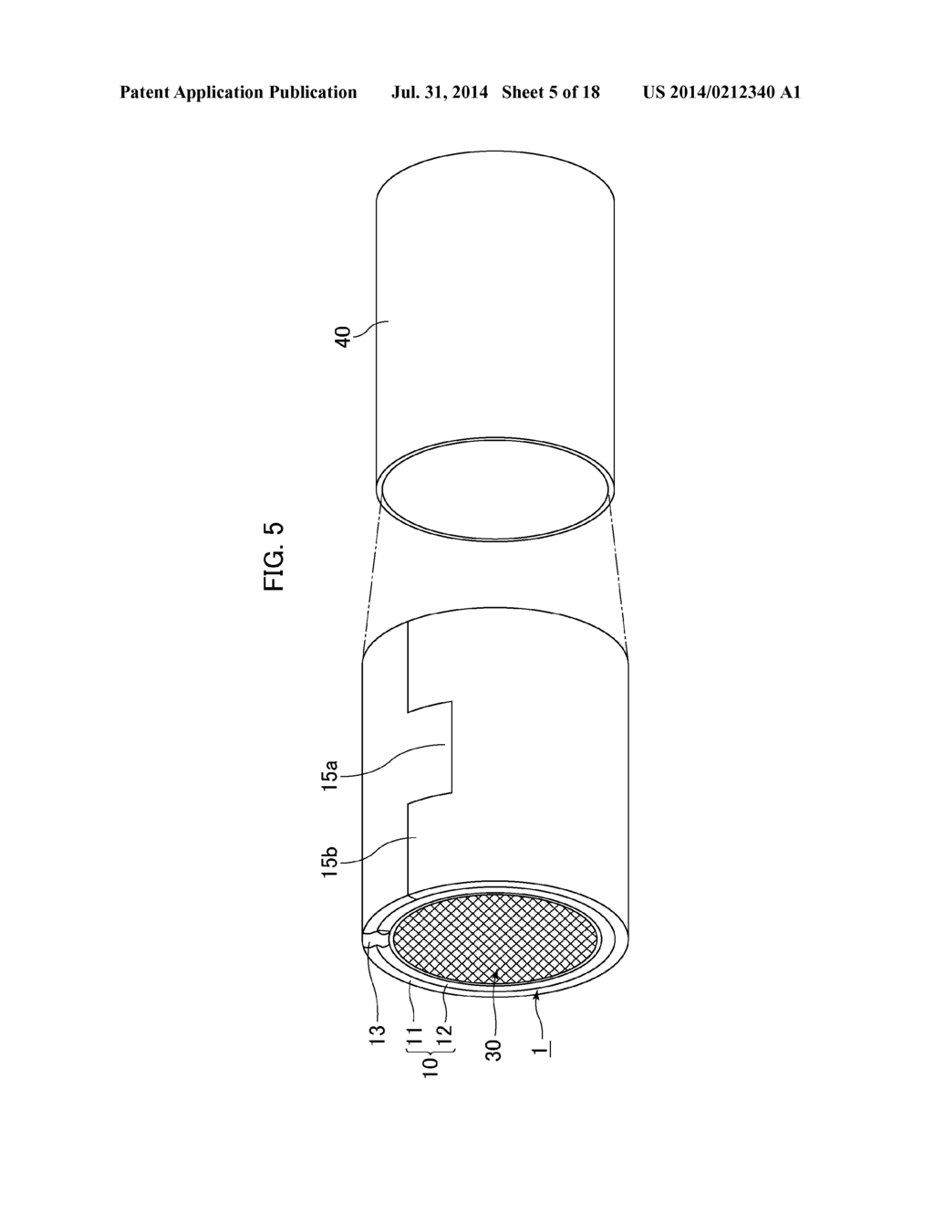 HOLDING SEALING MATERIAL, METHOD FOR MANUFACTURING HOLDING SEALING     MATERIAL, EXHAUSTED GAS PURIFYING APPARATUS, AND METHOD FOR MANUFACTURING     EXHAUST GAS PURIFYING APPARATUS - diagram, schematic, and image 06