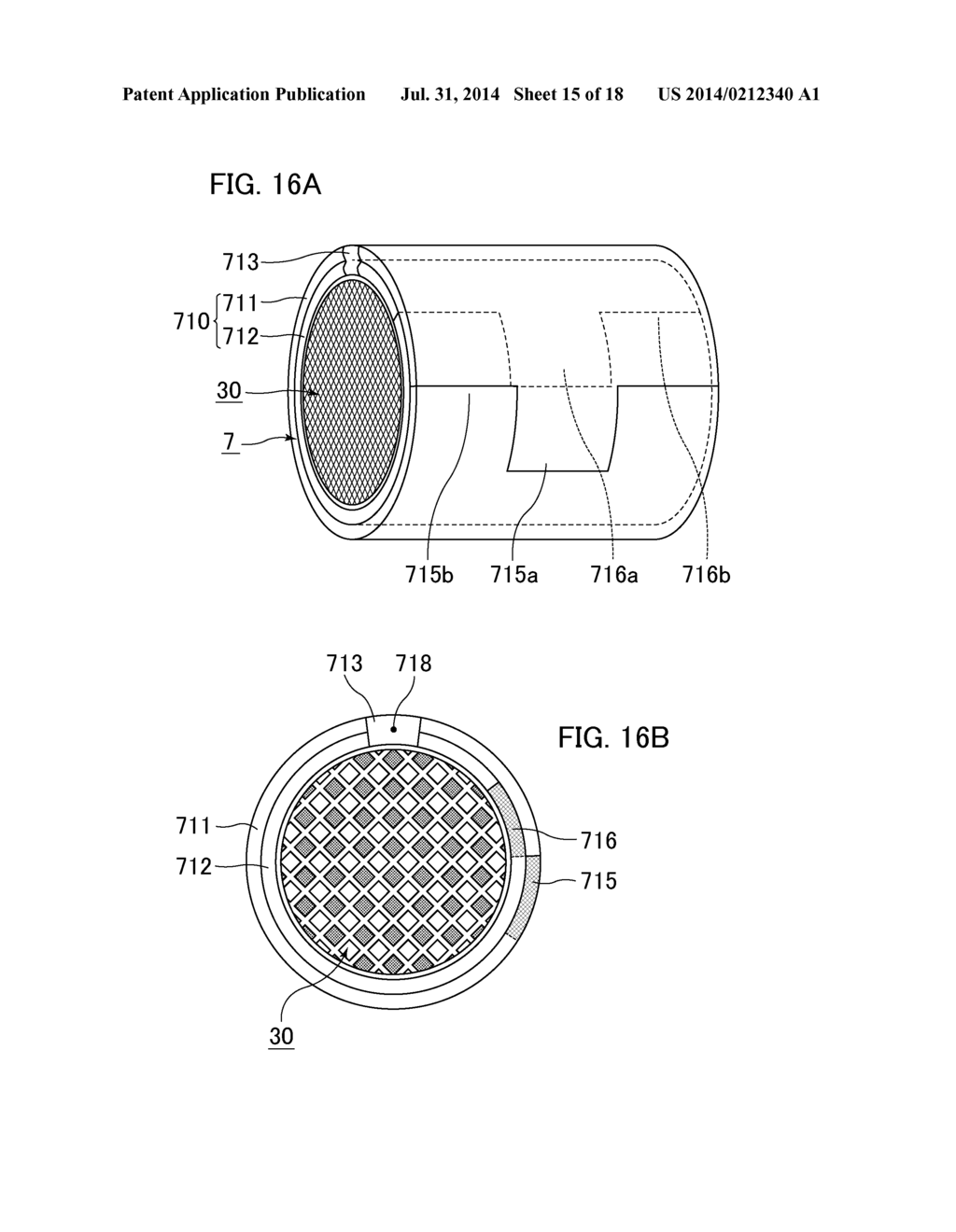 HOLDING SEALING MATERIAL, METHOD FOR MANUFACTURING HOLDING SEALING     MATERIAL, EXHAUSTED GAS PURIFYING APPARATUS, AND METHOD FOR MANUFACTURING     EXHAUST GAS PURIFYING APPARATUS - diagram, schematic, and image 16