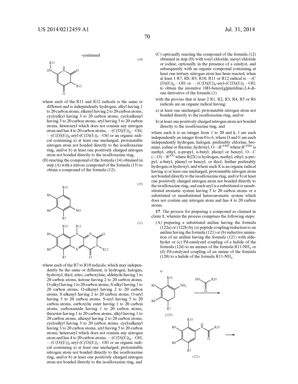 10H-BENZO[G]PTERIDINE-2,4-DIONE DERIVATIVES, METHOD FOR THE PRODUCTION     THEREOF, AND USE THEREOF - diagram, schematic, and image 94