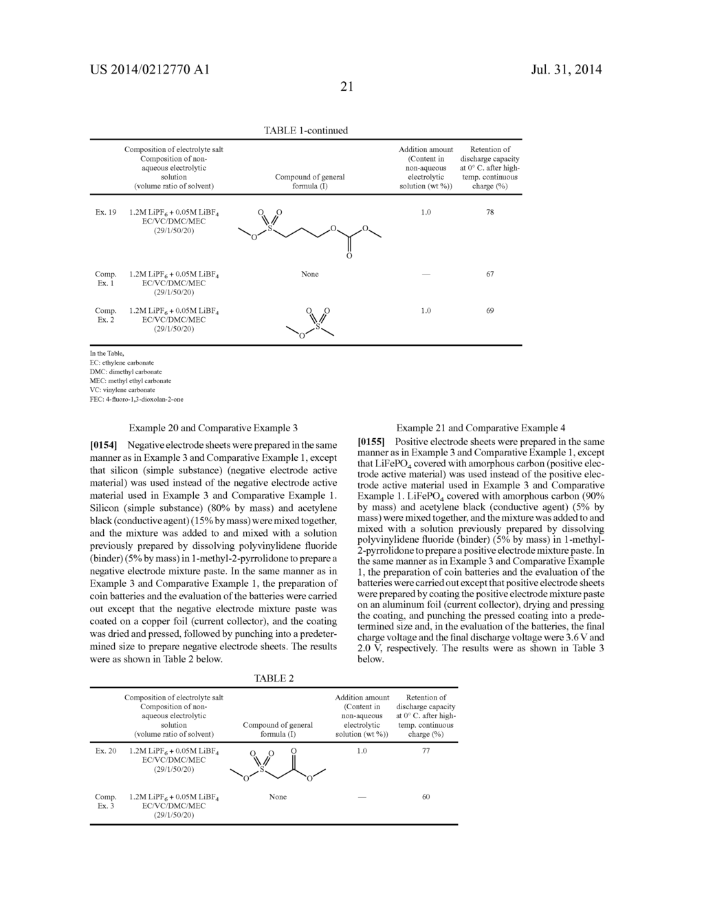 NONAQUEOUS ELECTROLYTE SOLUTION AND ELECTROCHEMICAL ELEMENT USING SAME - diagram, schematic, and image 22