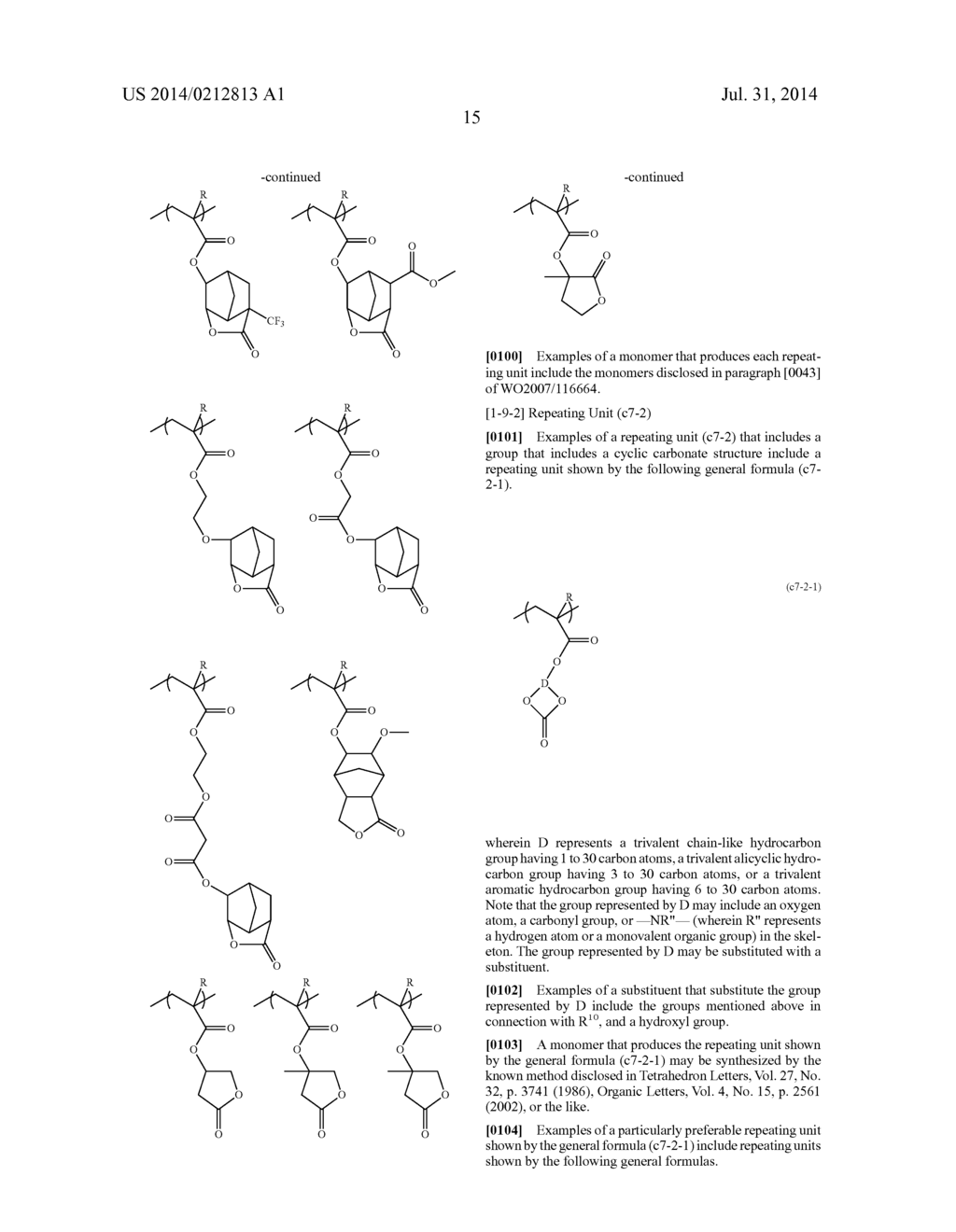 RADIATION-SENSITIVE RESIN COMPOSITION, METHOD FOR FORMING RESIST PATTERN,     POLYMER AND POLYMERIZABLE COMPOUND - diagram, schematic, and image 16