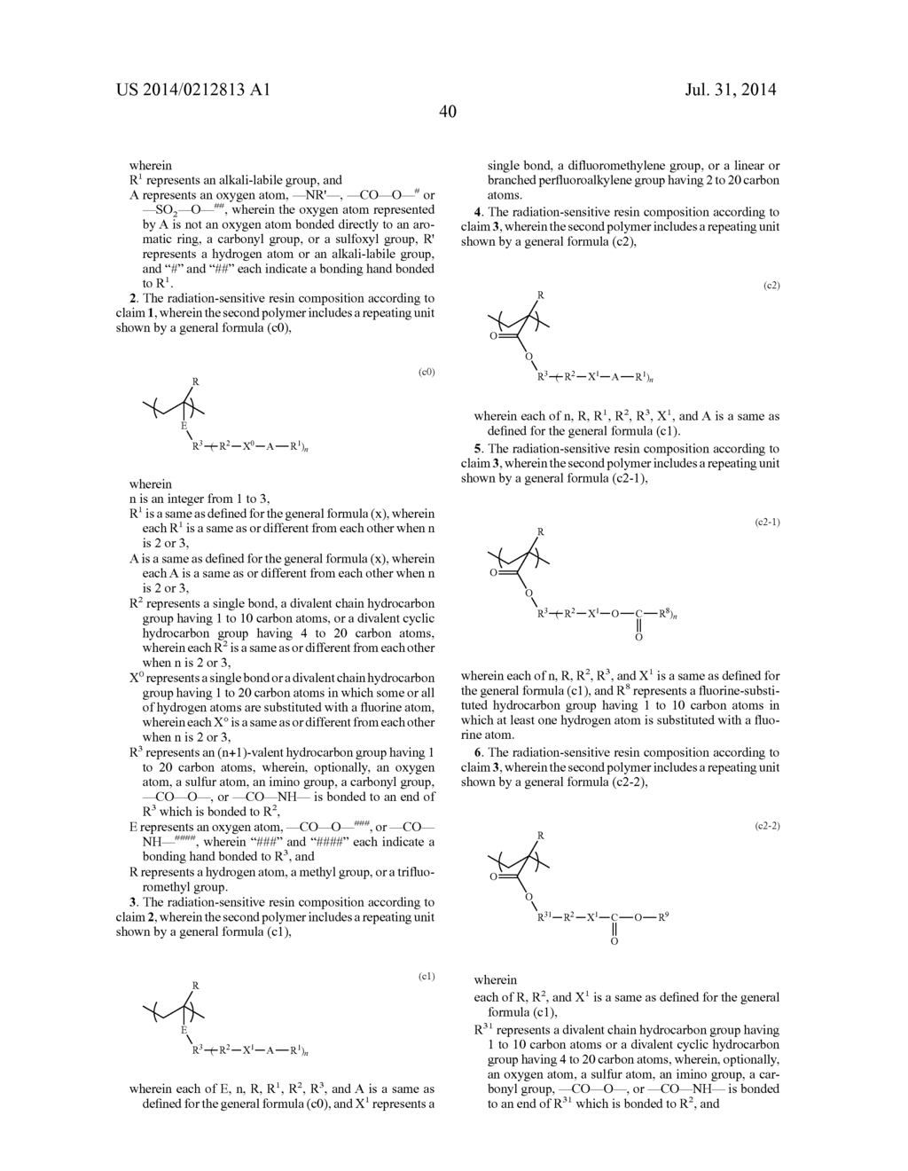 RADIATION-SENSITIVE RESIN COMPOSITION, METHOD FOR FORMING RESIST PATTERN,     POLYMER AND POLYMERIZABLE COMPOUND - diagram, schematic, and image 41