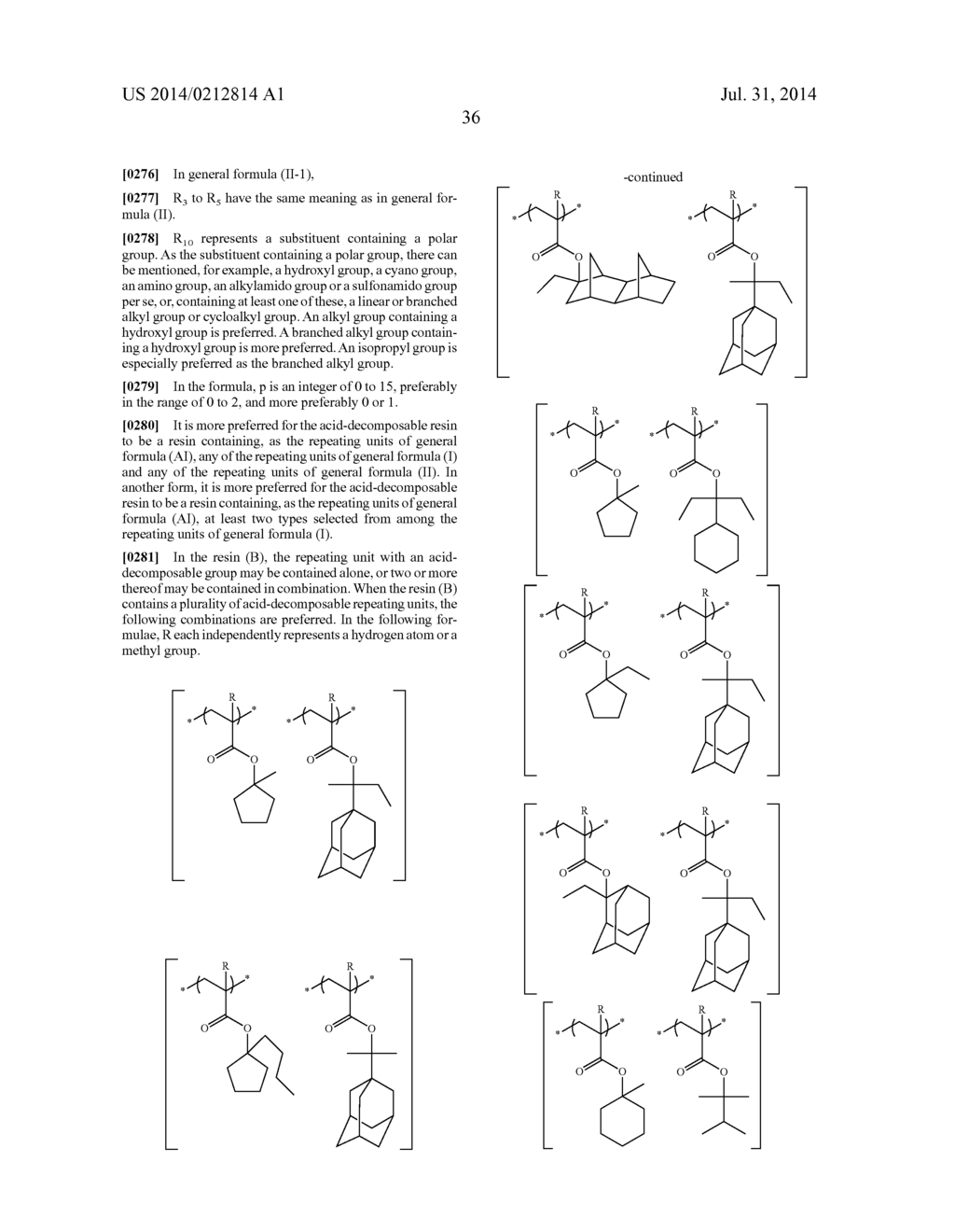 ACTINIC-RAY- OR RADIATION-SENSITIVE RESIN COMPOSITION, ACTINIC-RAY- OR     RADIATION-SENSITIVE FILM THEREFROM, METHOD OF FORMING PATTERN USING THE     COMPOSITION, PROCESS FOR MANUFACTURING ELECTRONIC DEVICE AND ELECTRONIC     DEVICE - diagram, schematic, and image 37