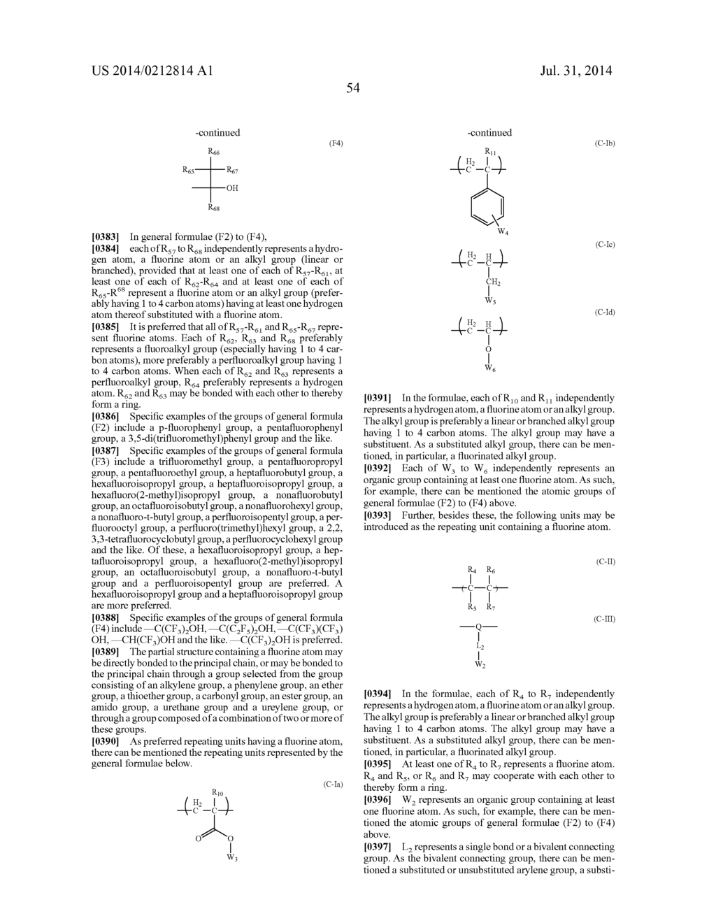 ACTINIC-RAY- OR RADIATION-SENSITIVE RESIN COMPOSITION, ACTINIC-RAY- OR     RADIATION-SENSITIVE FILM THEREFROM, METHOD OF FORMING PATTERN USING THE     COMPOSITION, PROCESS FOR MANUFACTURING ELECTRONIC DEVICE AND ELECTRONIC     DEVICE - diagram, schematic, and image 55