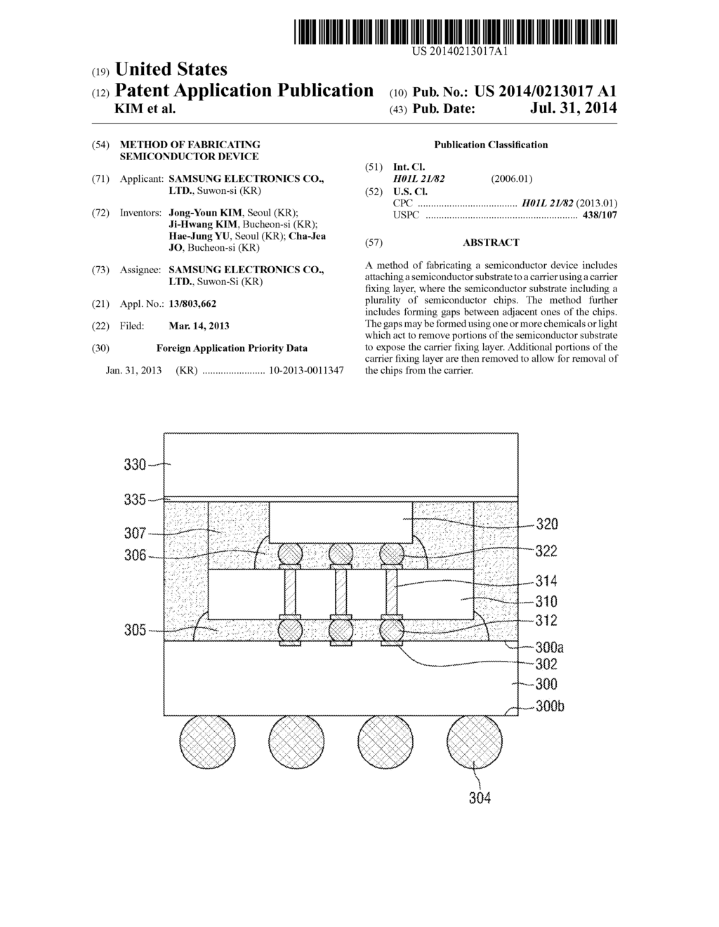 METHOD OF FABRICATING SEMICONDUCTOR DEVICE - diagram, schematic, and image 01