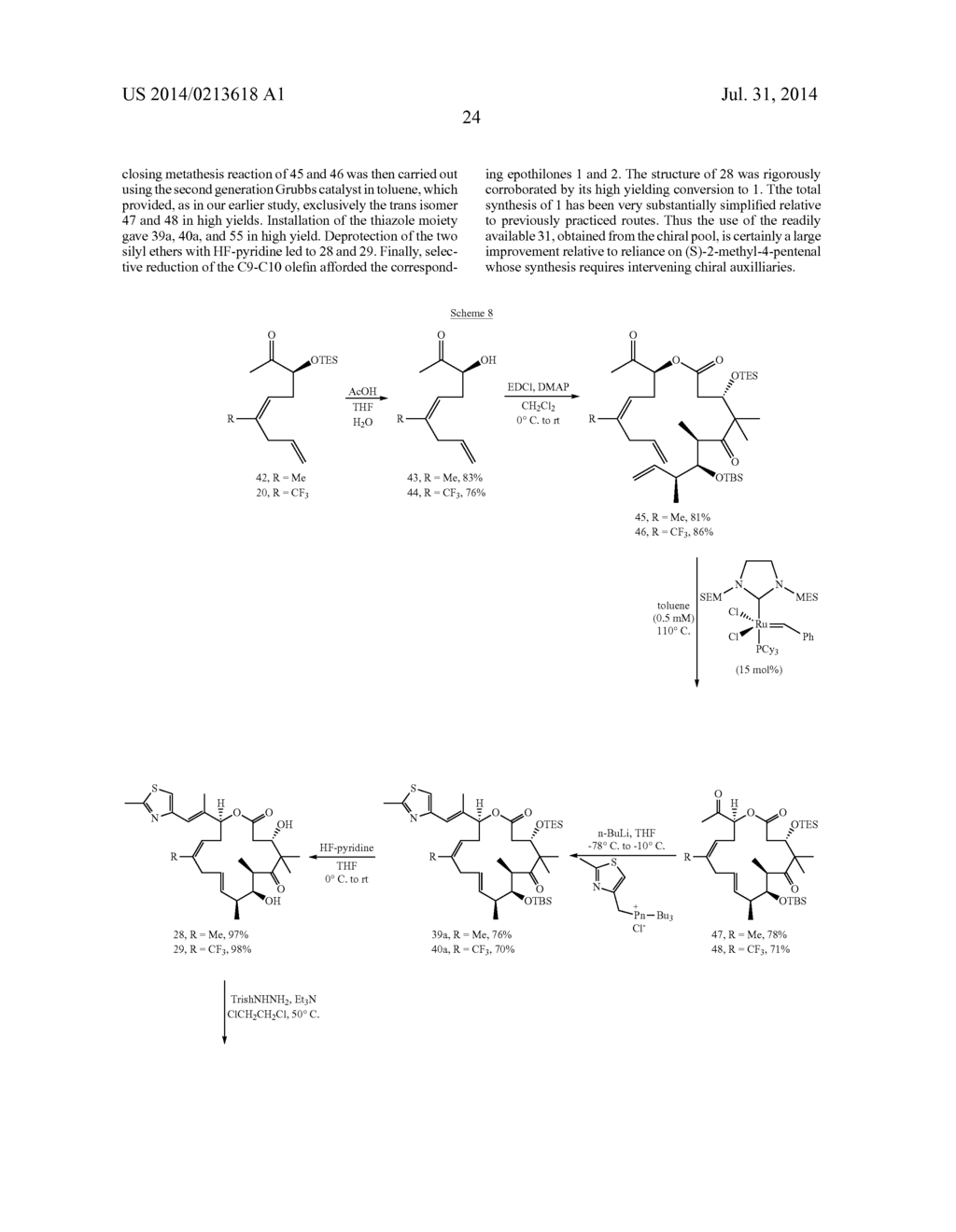 SYNTHESIS OF EPOTHILONES, INTERMEDIATES THERETO AND ANALOGUES THEREOF - diagram, schematic, and image 95