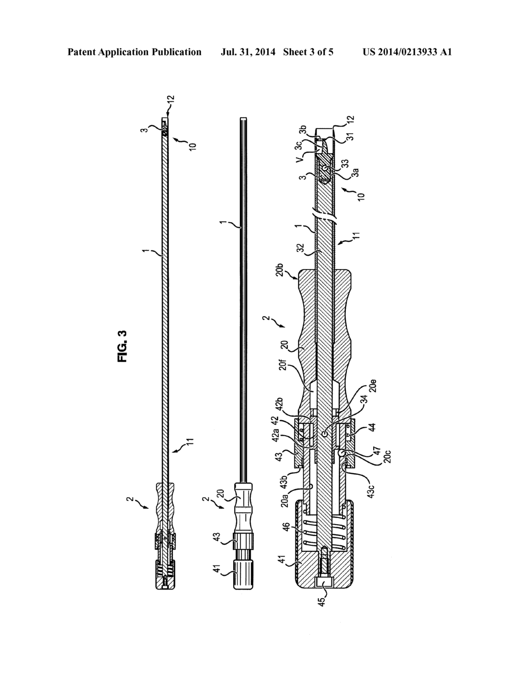 DEVICE FOR THE LAPAROSCOPIC REMOVAL OF A SUPERFICIAL CYLINDRICAL SAMPLE OF     A HUMAN OR ANIMAL BODY TISSUE - diagram, schematic, and image 04