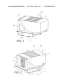 ELECTRONIC BOARD FOR AVIONICS EQUIPMENT COMPRISING VIBRATION DAMPING MEANS     BETWEEN ITS REINFORCING SURROUND AND ITS RETENTION MEANS diagram and image