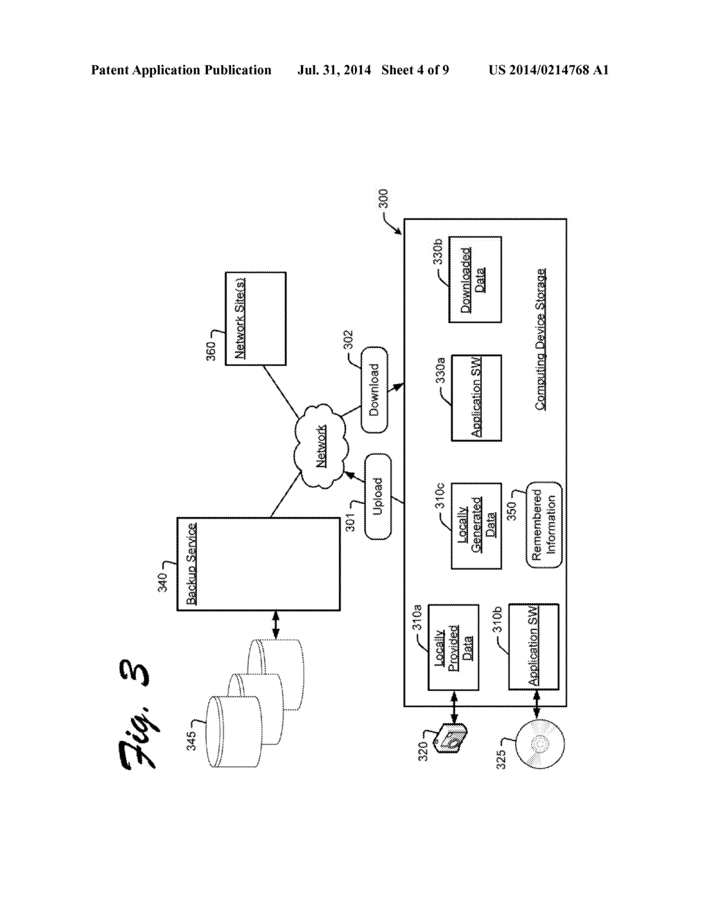 REDUCING BACKUP BANDWIDTH BY REMEMBERING DOWNLOADS - diagram, schematic, and image 05