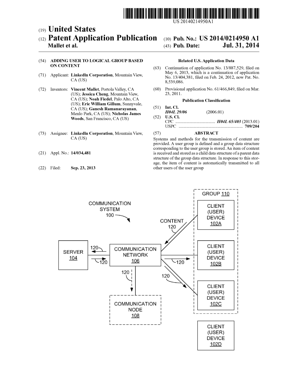 ADDING USER TO LOGICAL GROUP BASED ON CONTENT - diagram, schematic, and image 01