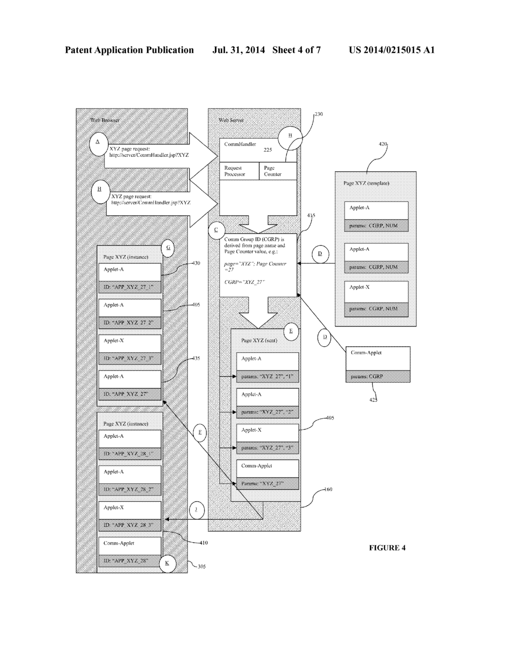 SYSTEM AND METHOD FOR USING COMMON COMMUNICATION CHANNEL BY WEB PAGE     APPLETS - diagram, schematic, and image 05