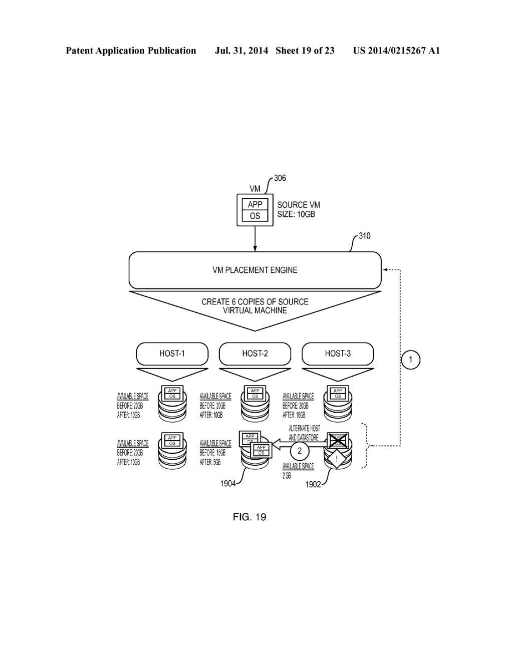 VIRTUAL MACHINE PLACEMENT WITH AUTOMATIC DEPLOYMENT ERROR RECOVERY - diagram, schematic, and image 20