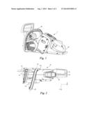 Battery Powered Rear Handle Chain Saw diagram and image