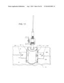 FLOATABLE, UNIVERSALLY MOUNTABLE FISHING ROD HOLDER diagram and image