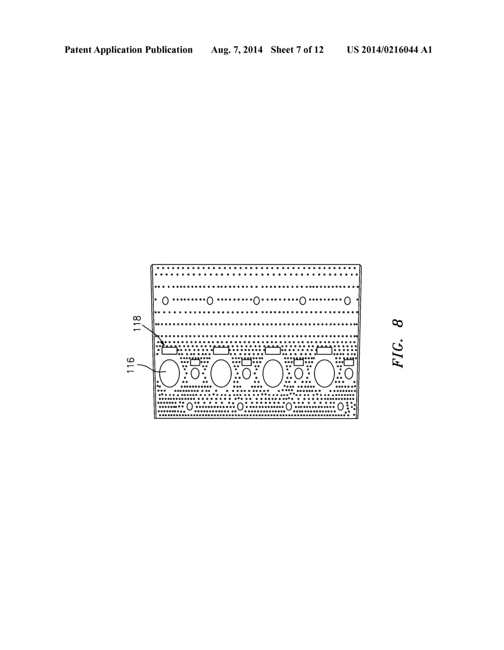 GAS TURBINE ENGINE COMBUSTOR HEAT SHIELD WITH INCREASED FILM COOLING     EFFECTIVENESS - diagram, schematic, and image 08