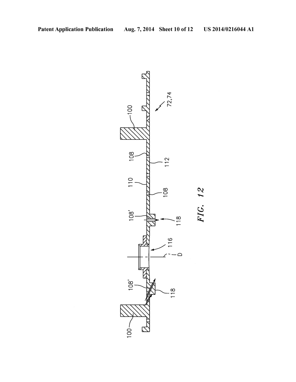 GAS TURBINE ENGINE COMBUSTOR HEAT SHIELD WITH INCREASED FILM COOLING     EFFECTIVENESS - diagram, schematic, and image 11