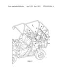 VEHICLE INCLUDING EXHAUST SYSTEM ATTACHED TO SUB-FRAME diagram and image