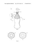 GLASS BOTTLE FOR CONTAINING LIQUID diagram and image