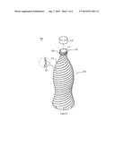 GLASS BOTTLE FOR CONTAINING LIQUID diagram and image