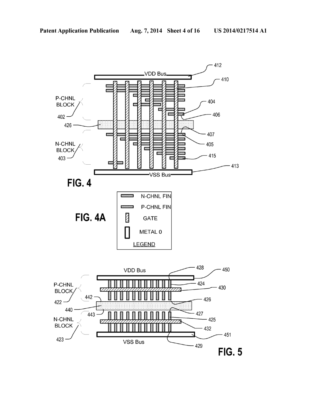 N-CHANNEL AND P-CHANNEL END-TO-END FINFET CELL ARCHITECTURE WITH RELAXED     GATE PITCH - diagram, schematic, and image 05