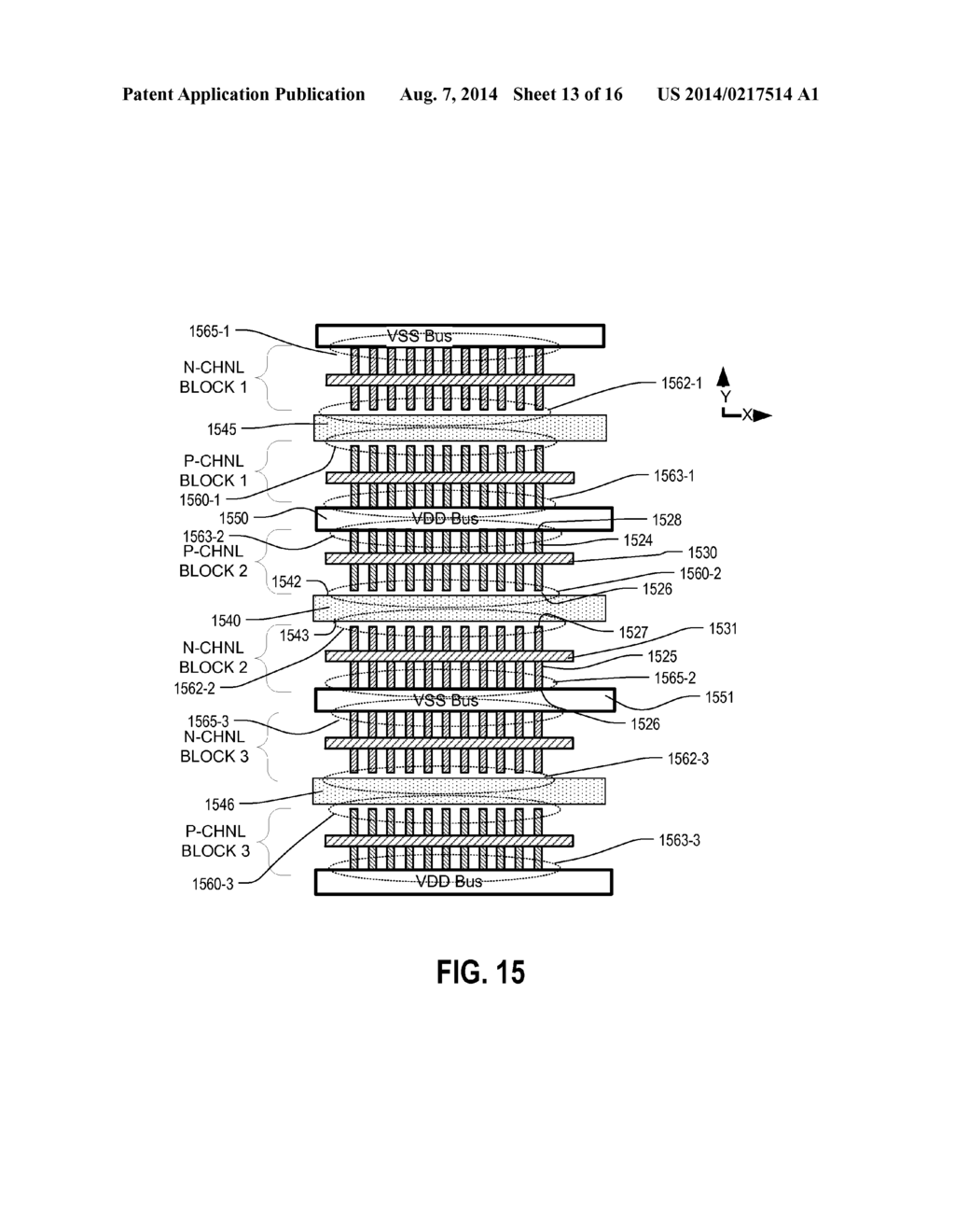 N-CHANNEL AND P-CHANNEL END-TO-END FINFET CELL ARCHITECTURE WITH RELAXED     GATE PITCH - diagram, schematic, and image 14