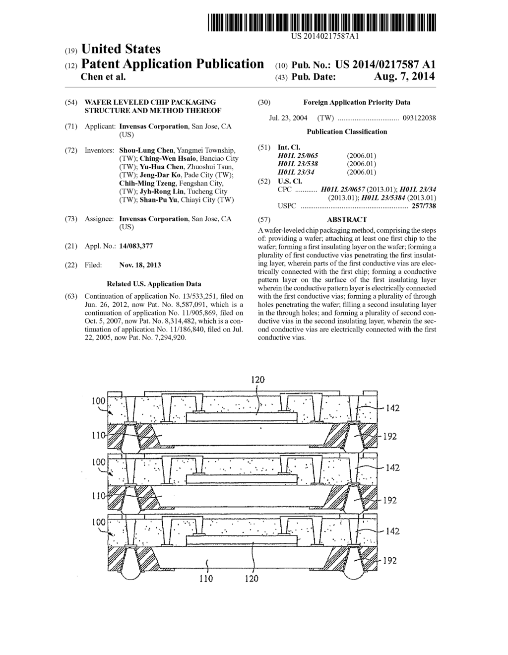 Wafer Leveled Chip Packaging Structure and Method Thereof - diagram, schematic, and image 01