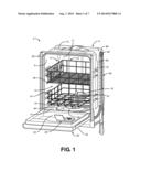 DISHWASHER WITH VERTICALLY ADJUSTABLE DISH RACK diagram and image