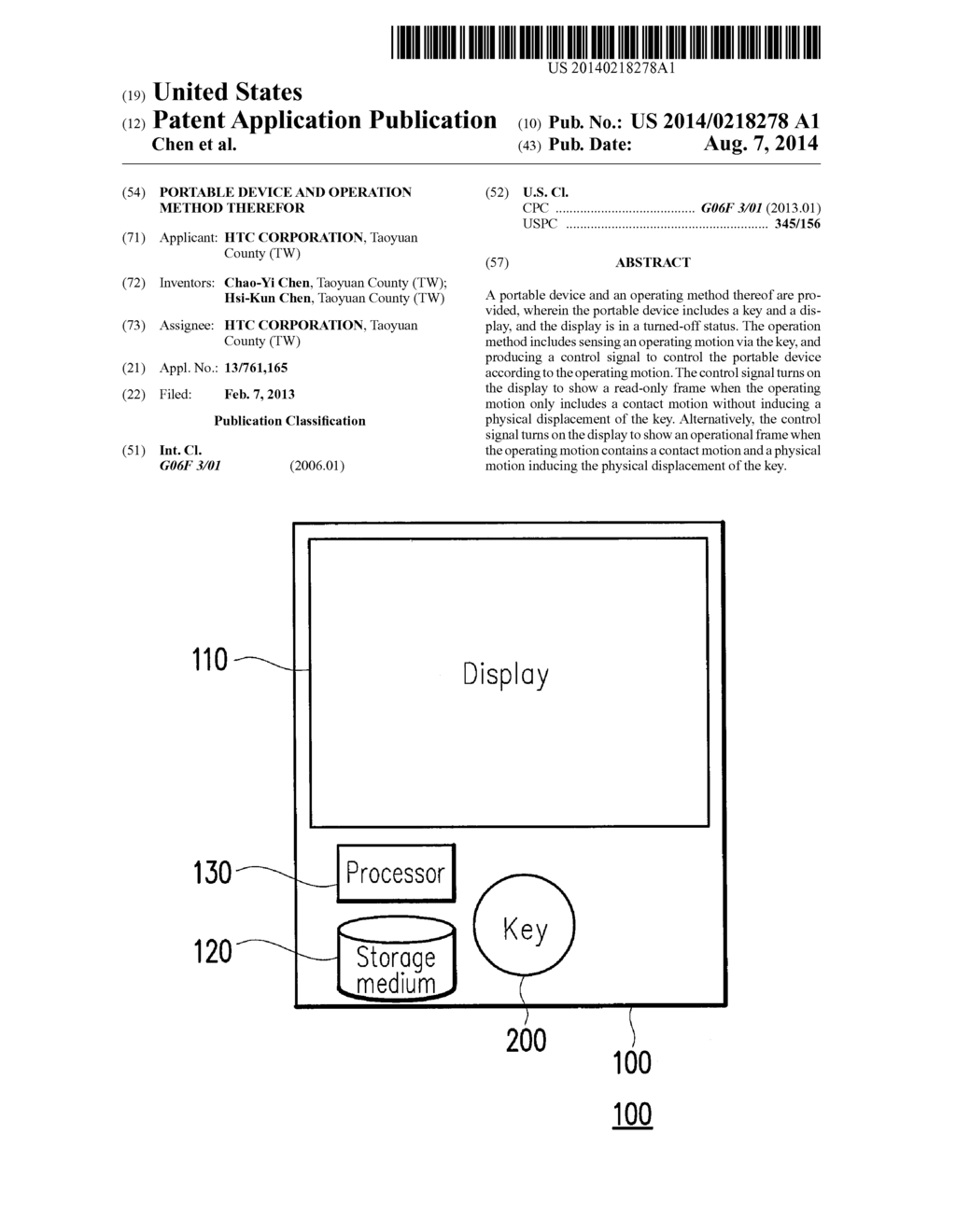 PORTABLE DEVICE AND OPERATION METHOD THEREFOR - diagram, schematic, and image 01