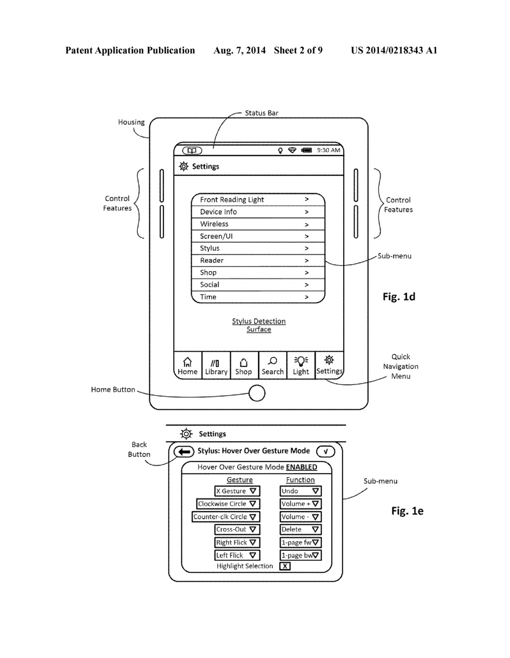 STYLUS SENSITIVE DEVICE WITH HOVER OVER STYLUS GESTURE FUNCTIONALITY - diagram, schematic, and image 03