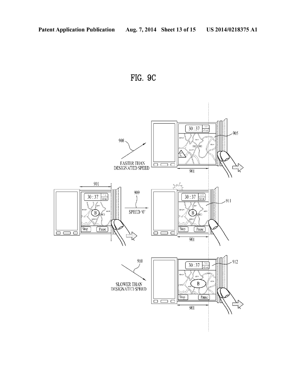 DEVICE EQUIPPED WITH FLEXIBLE DISPLAY AND CONTROLLING METHOD THEREOF - diagram, schematic, and image 14