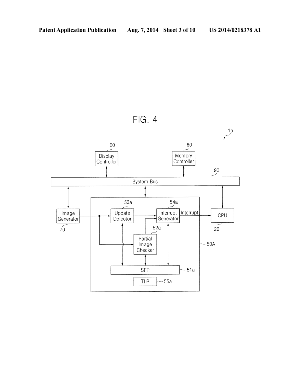 SYSTEM ON CHIP FOR UPDATING PARTIAL FRAME OF IMAGE AND METHOD OF OPERATING     THE SAME - diagram, schematic, and image 04