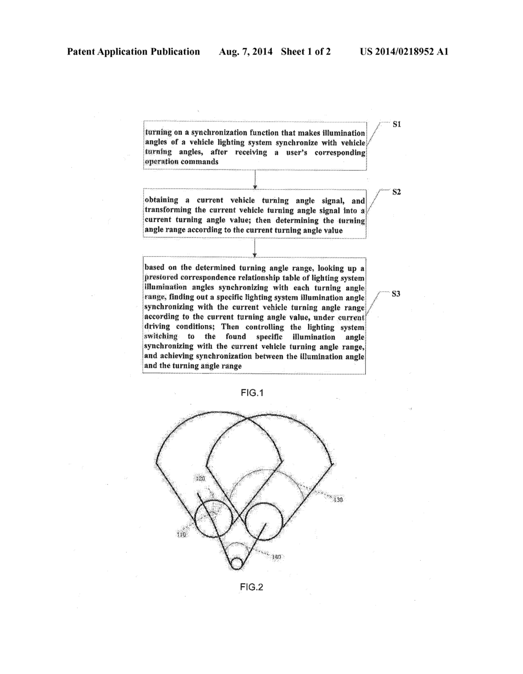 Method for Controlling the Vehcile Lighting System Viewing Angles     Synchronizing with the Turning Angles and System Thereof - diagram, schematic, and image 02