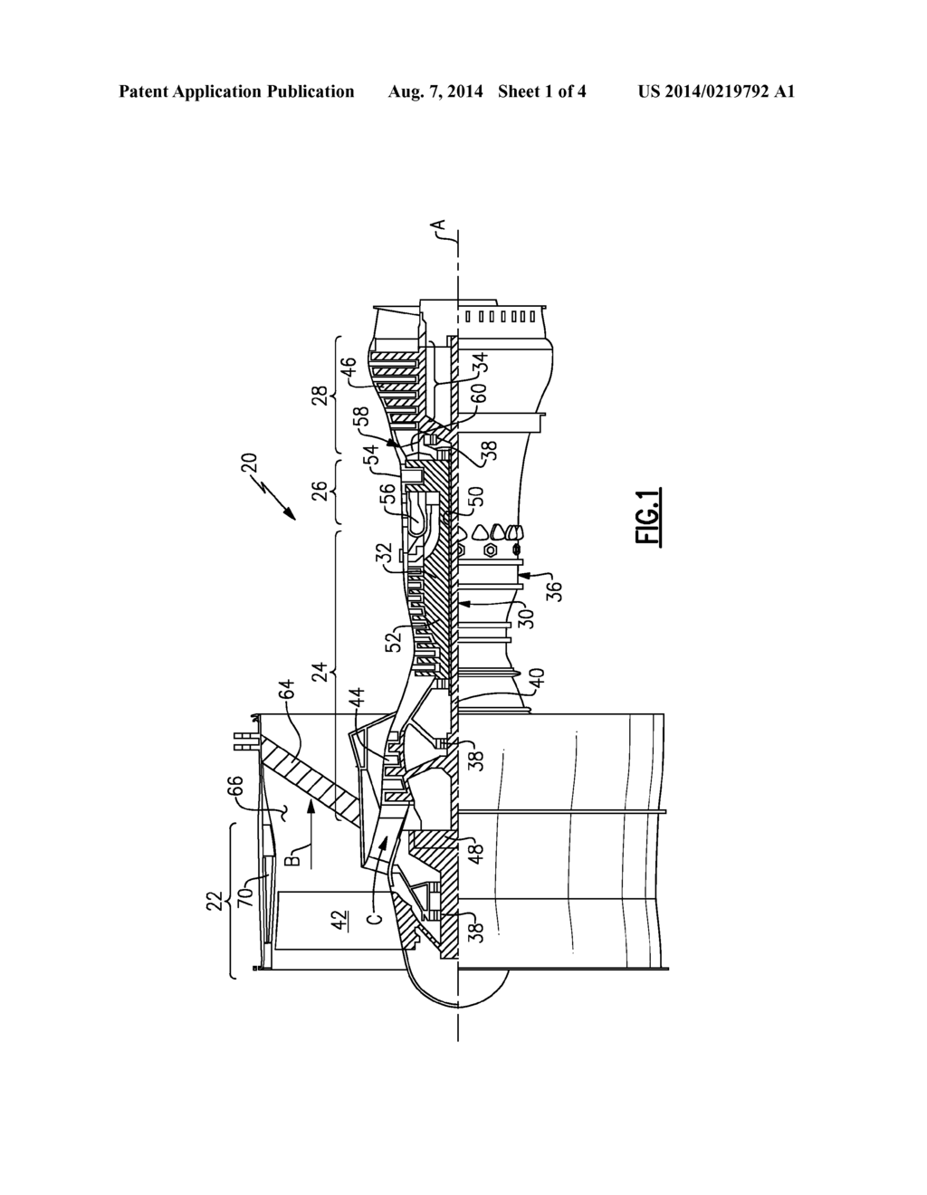 PYLON MATCHED FAN EXIT GUIDE VANE FOR NOISE REDUCTION IN A GEARED TURBOFAN     ENGINE - diagram, schematic, and image 02