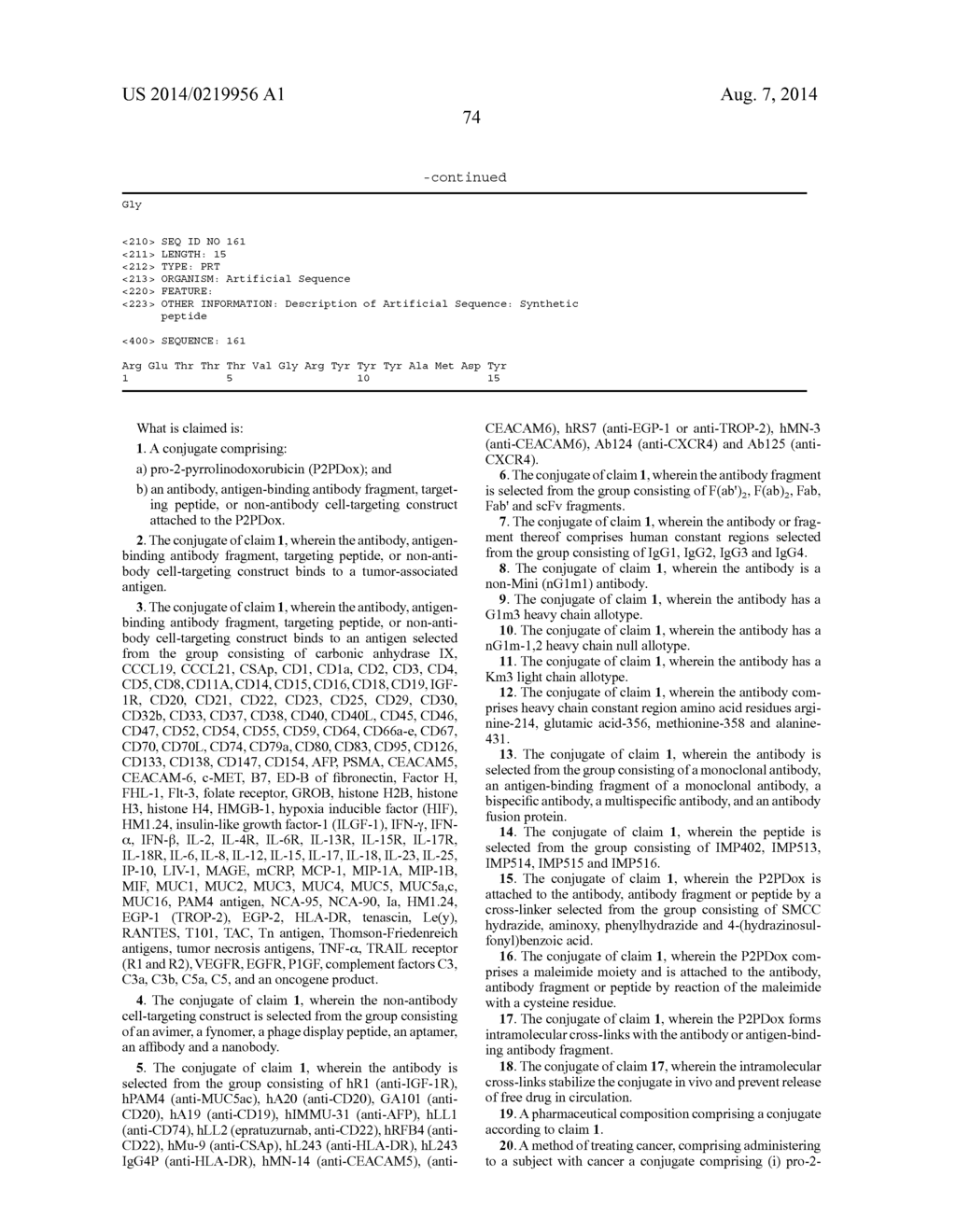 PRO-DRUG FORM (P2PDOX) OF THE HIGHLY POTENT 2-PYRROLINODOXORUBICIN     CONJUGATED TO ANTIBODIES FOR TARGETED THERAPY OF CANCER - diagram, schematic, and image 97