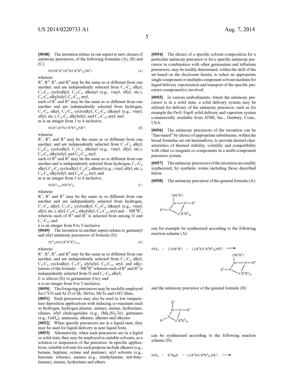 ANTIMONY AND GERMANIUM COMPLEXES USEFUL FOR CVD/ALD OF METAL THIN FILMS - diagram, schematic, and image 11