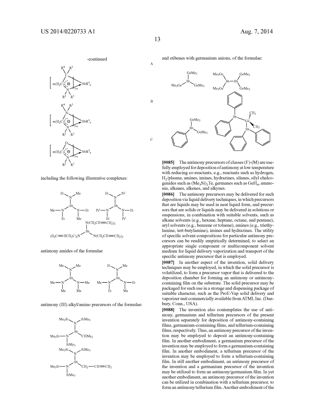 ANTIMONY AND GERMANIUM COMPLEXES USEFUL FOR CVD/ALD OF METAL THIN FILMS - diagram, schematic, and image 19