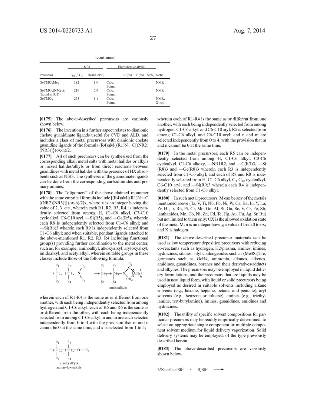 ANTIMONY AND GERMANIUM COMPLEXES USEFUL FOR CVD/ALD OF METAL THIN FILMS - diagram, schematic, and image 33